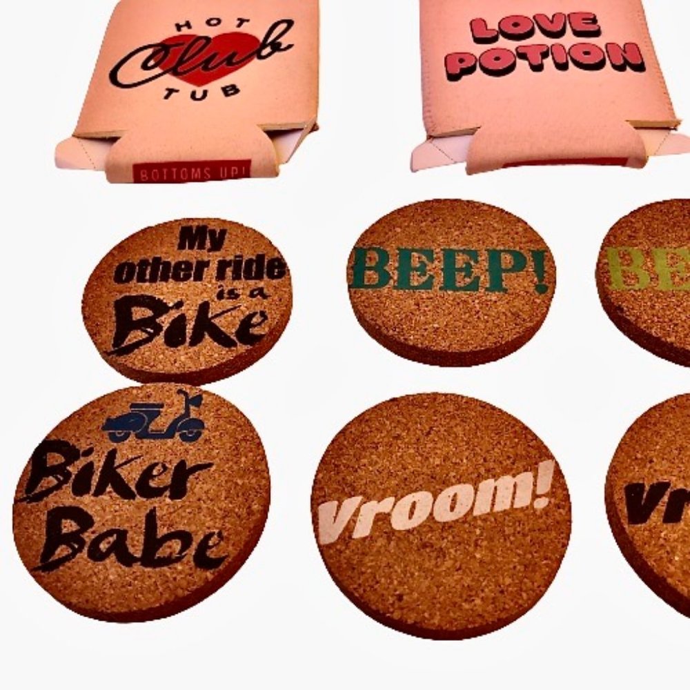 Drink Sleeves + Coasters Lot of 10 New